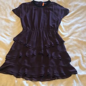 Gorgeous Madewell dark violet ruffle dress